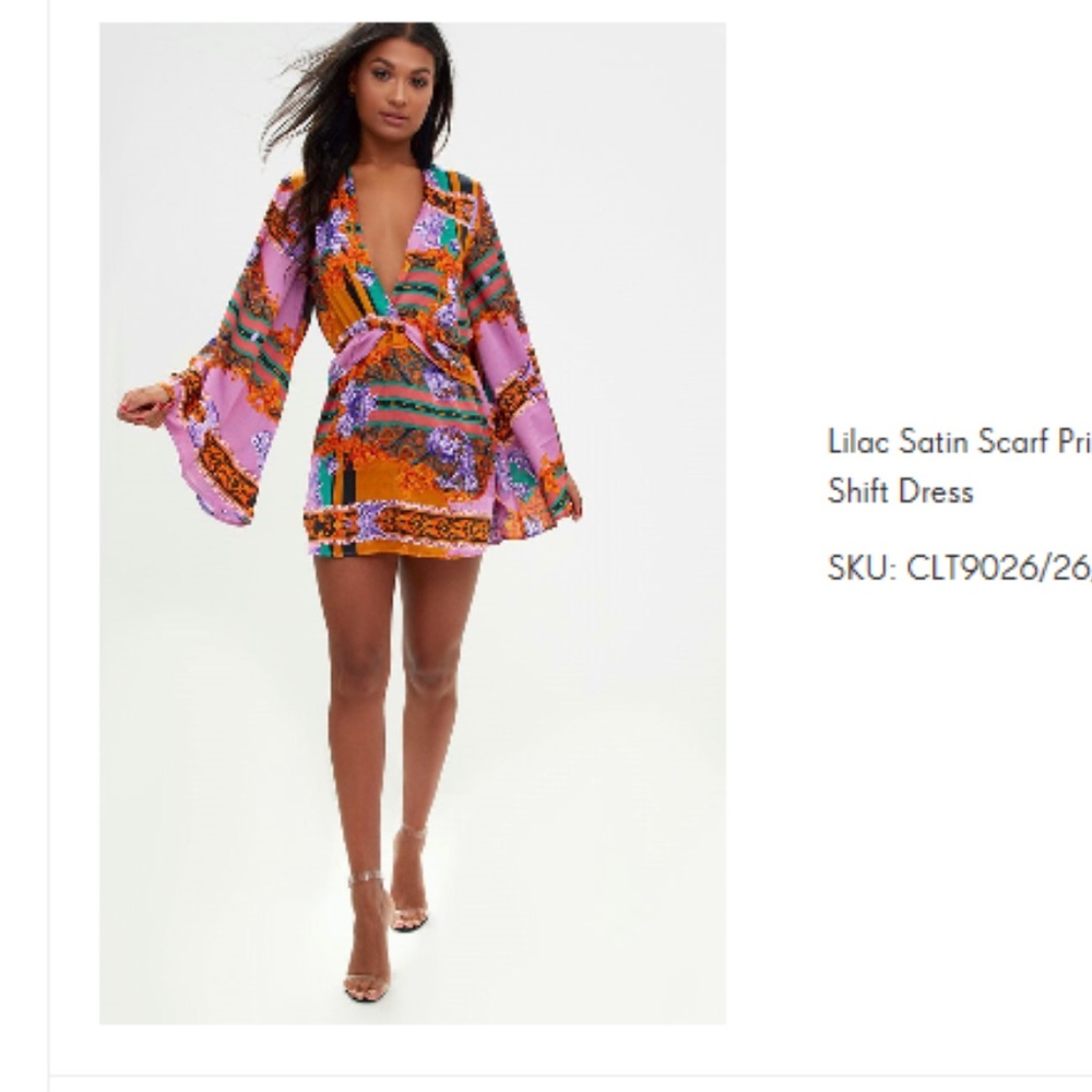 Satin "Versace" Insp PLT Dress